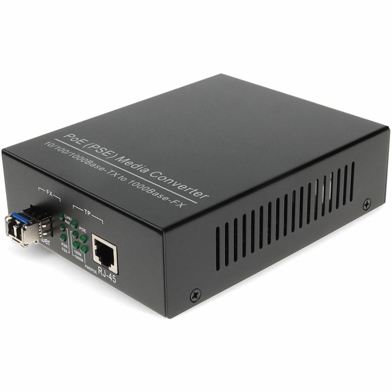 1G-TX RJ-45 /LX LC CONVERTER SMF 1310NM 10KM POE - Thumbnail 1