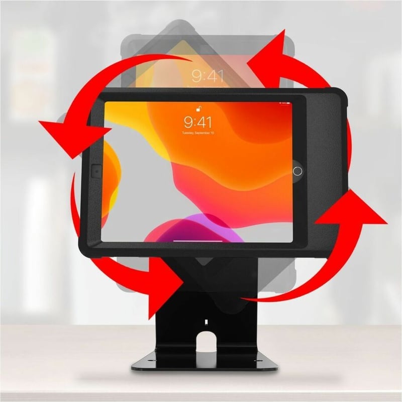 CTA Digital Quick Release Secure Table Kiosk with Wireless Inductive Charging Case - Thumbnail 2