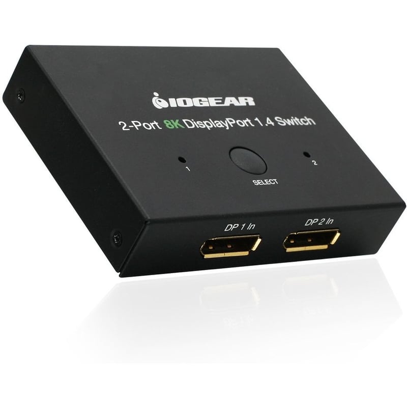 IOGEAR 2-Port 8K DisplayPort 1.4 Switch - Thumbnail 1
