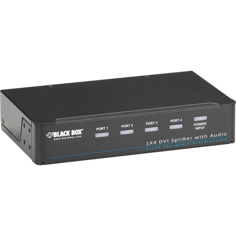 Black Box DVI-D Splitter with Audio and HDCP, 1 x 4 - Thumbnail 1