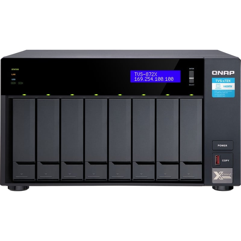 QNAP TVS-872X-I3-8G SAN/NAS Storage System - Thumbnail 2