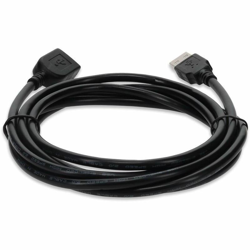 AddOn 15ft USB 2.0 (A) Male to Female Black Cable - Thumbnail 4
