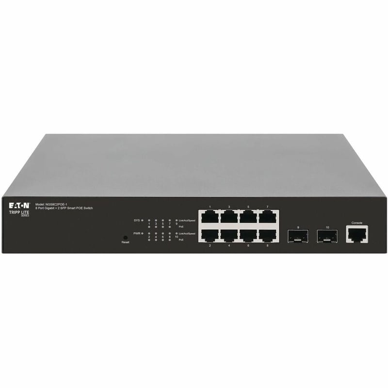 8-PORT MANAGED GIGABIT ETHERNET SWITCH POE+ LAYER 2 1 GBPS 2XGBE - Thumbnail 4
