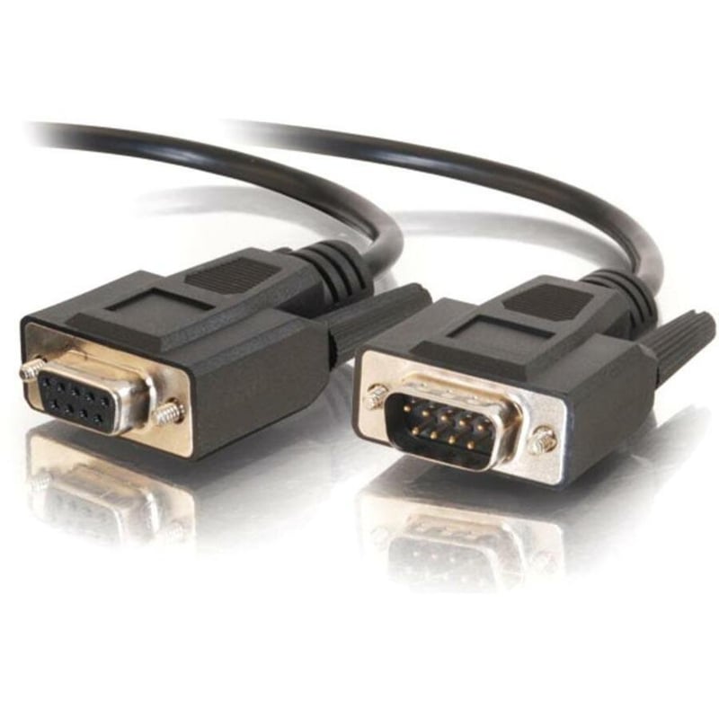 3FT DB9 M/F ALL LINES EXT CBL-B EXTCBL-BLK - Thumbnail 1