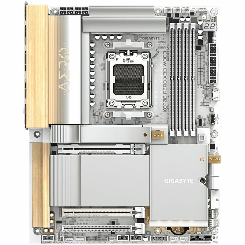 X870E AERO X3D WOOD 16+2+2 POWER PHASE AM5 - Thumbnail 1