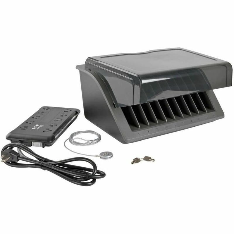Tripp Lite by Eaton 10-Device Desktop AC Charging Station with Surge Protector for Tablets Laptops and E-Readers