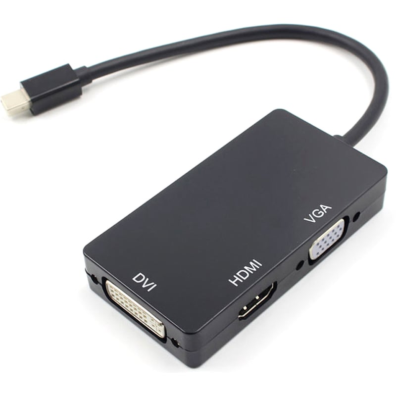 4XEM 3 In 1 Mini DisplayPort to HDMI DVI VGA Adapter - Thumbnail 2