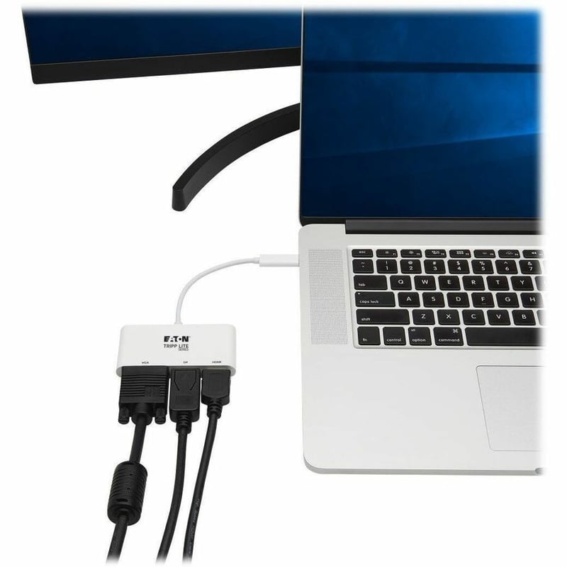Tripp Lite by Eaton USB-C Triple Display Adapter 4K 60Hz HDMI Displayport and VGA with MST - Thumbnail 2