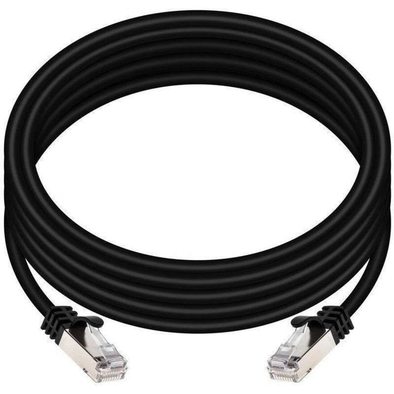 MONOPRICE CAT7 15FT BLACK PATCH CABLE_ DOUBLE SHIELDED (S/FTP)_ 26AWG_ 10G_ PURE - Thumbnail 4