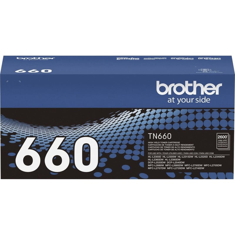 Brother Genuine TN660 High Yield Black Toner Cartridge