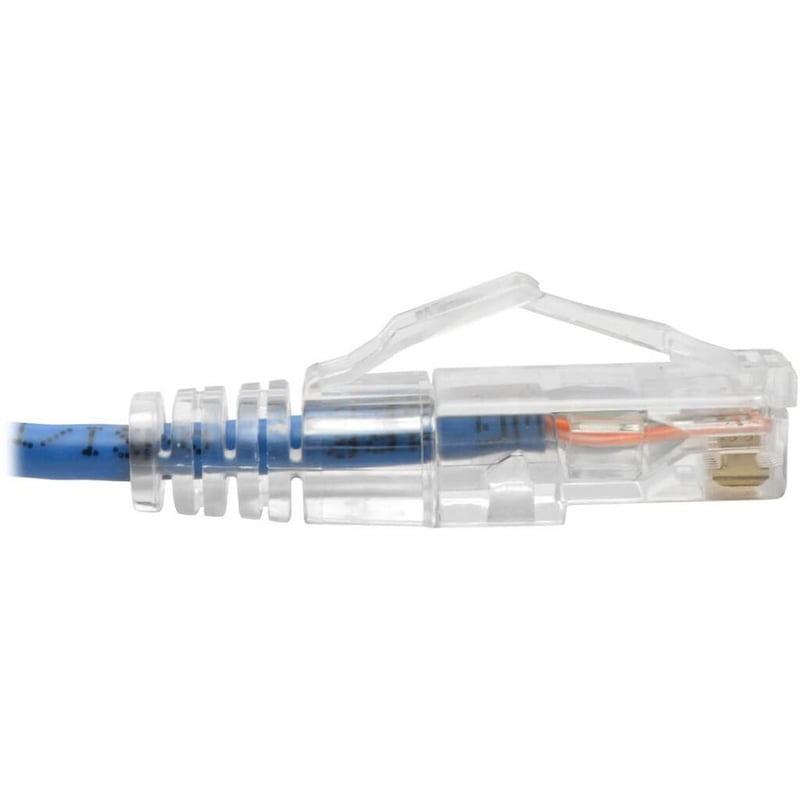 Eaton Tripp Lite Series Cat6 Gigabit Snagless Slim UTP Ethernet Cable (RJ45 M/M), PoE, Blue, 10 ft. (3.05 m) - Thumbnail 4