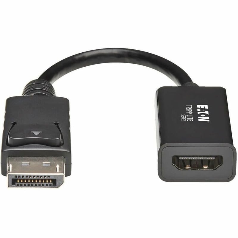 Tripp Lite by Eaton DisplayPort to HDMI Active Adapter (M/F) Latching Connector 4K 60 Hz DP1.2 HDCP 2.2,Black 6 in. - Thumbnail 2
