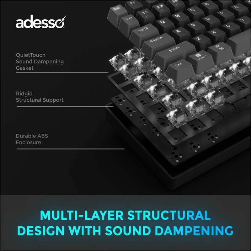 MULTIOS MECH VIA ILUM KEYBOARD W/COPILOT AI HOTKEY USB - Thumbnail 5