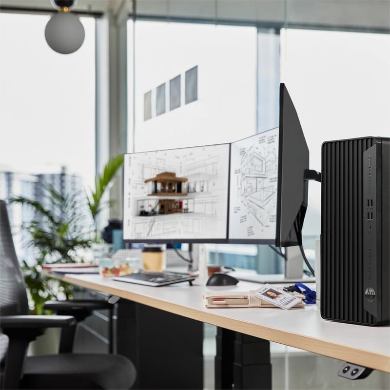 HP Elite 800 G9 Desktop Computer - Intel Core i3 13th Gen i3-13100 - 128 GB - 1 TB PCI Express NVMe SSD - Tower - Thumbnail 3