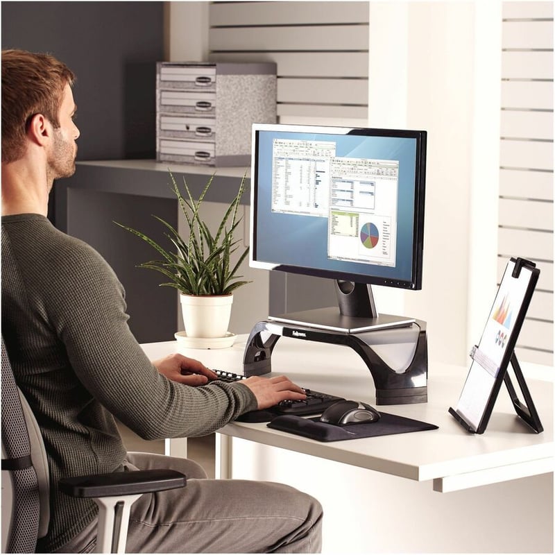 Fellowes Smart Suites Corner Monitor Riser - Thumbnail 4