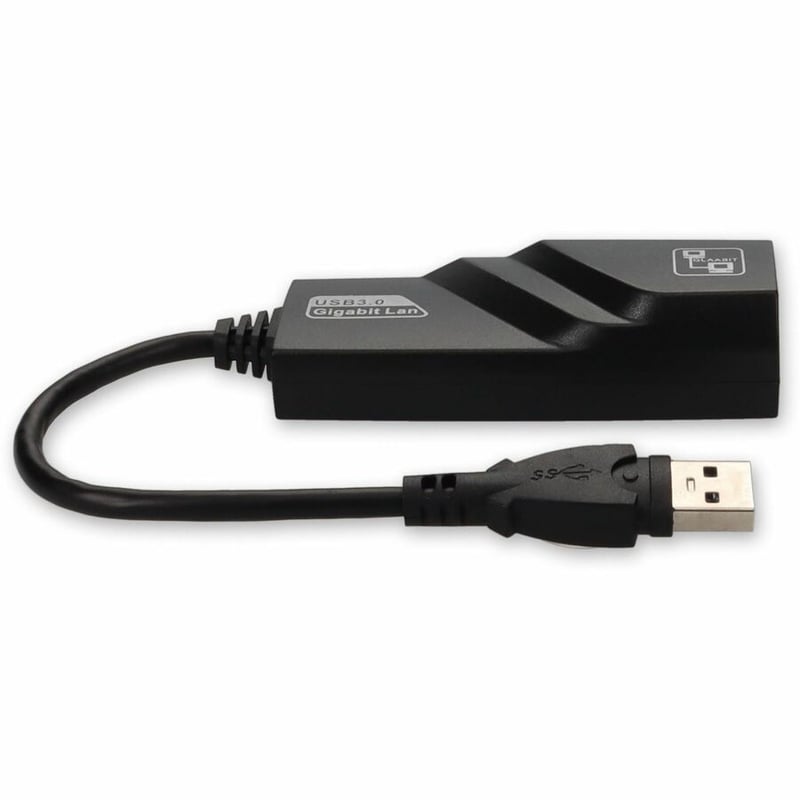AddOn Lenovo 4X90E51405 Compatible USB 3.0 (A) Male to RJ-45 Female Black Adapter - Thumbnail 2