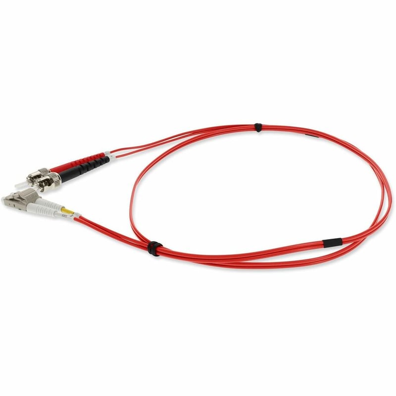 AddOn 5m ST to LC Red OM1 Duplex OFNR (Riser-Rated) TAA MMF Fiber Patch Cable - Thumbnail 2
