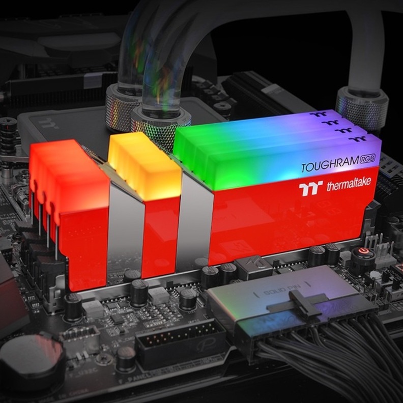 Thermaltake TOUGHRAM RGB Memory DDR4 3600MHz 16GB (8GB x2)-Racing Red - Thumbnail 2