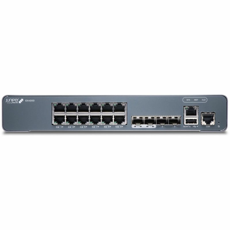 EX4000 12-PORT 10/100/1000BASET 4X 1G/10G SFP/SFP+ WITH STANDARD SW - Thumbnail 1