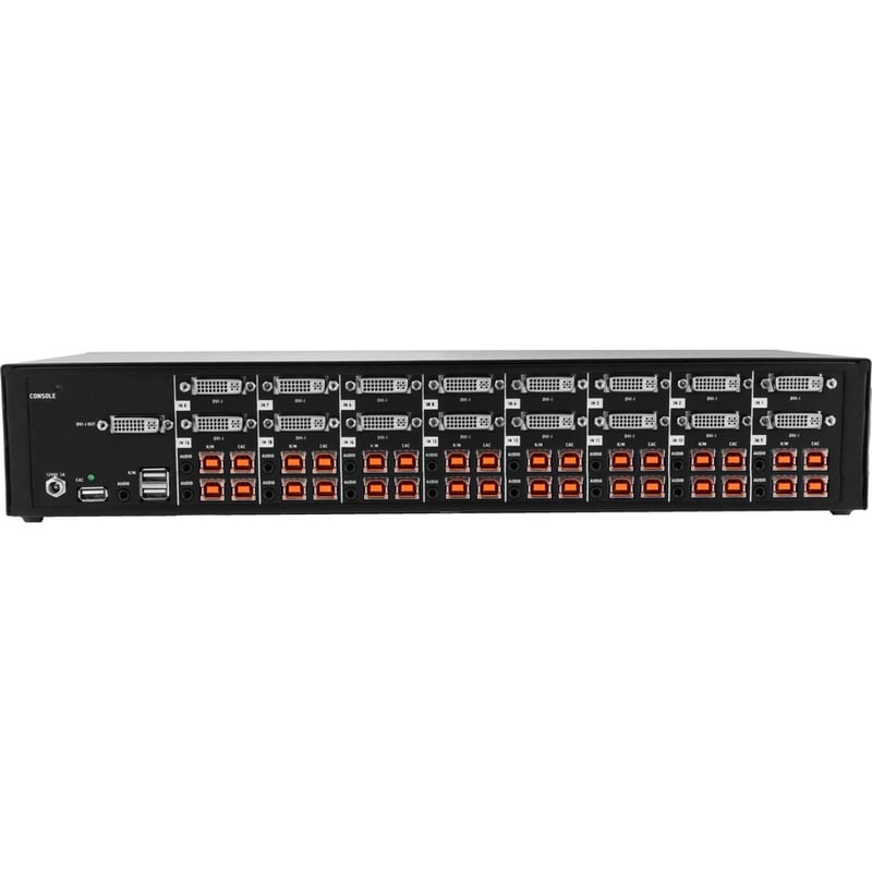 Black Box Secure NIAP 3.0 KVM Switch - Single-Head, DVI-I, PS/2, CAC, 16-Port - Thumbnail 2