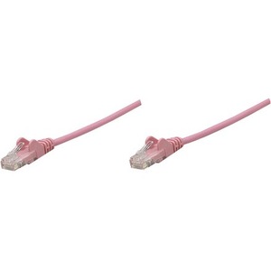 Intellinet Network Solutions Cat6 UTP Network Patch Cable, 0.5 ft (0.15 m), Pink