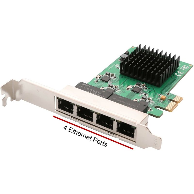 4 PORT GIGABIT ETHERNET PCI-E X1 NETWORK INTERFACE CARD - Thumbnail 4