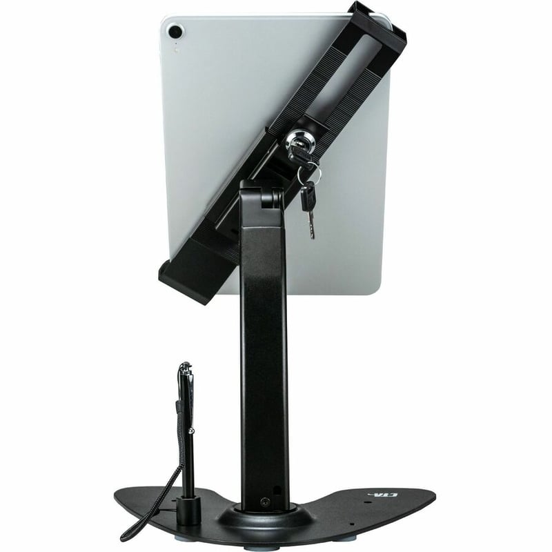 CTA Universal Dual Security Kiosk with Locking Holder and Anti-Theft Cable for 7-13 Inch Tablets (Black) - Thumbnail 2