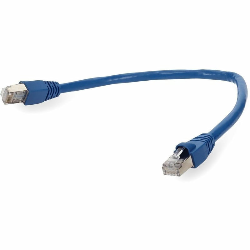 AddOn 3ft Blue CAT 6A Shielded PVC Ethernet Cable Snagless Easy Clear Boot RJ-45 M/M - Thumbnail 1