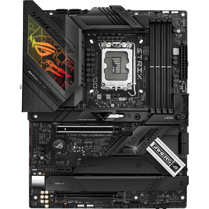 Asus ROG Strix Z790-H GAMING WIFI Gaming Desktop Motherboard - Intel Z790 Chipset - Socket LGA-1700 - ATX - Thumbnail 1