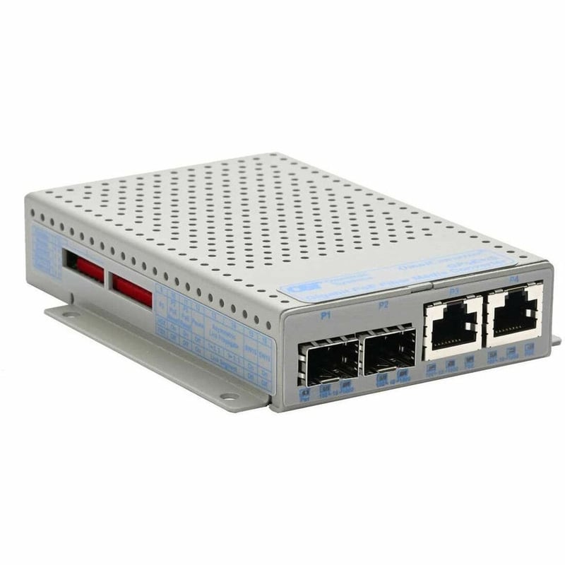 10/100/1000 2XRJ-45 POE 60W MED IA CONVERTER SFP DC -40-75C