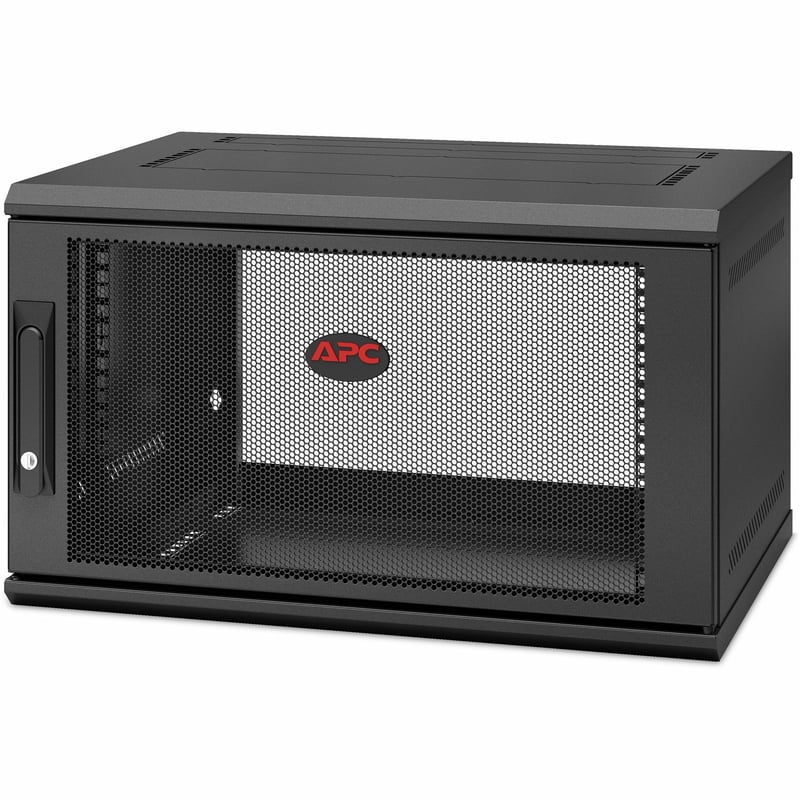 APC by Schneider Electric NetShelter WX 6U Single Hinged Wall-mount Enclosure 400mm Deep - Thumbnail 1