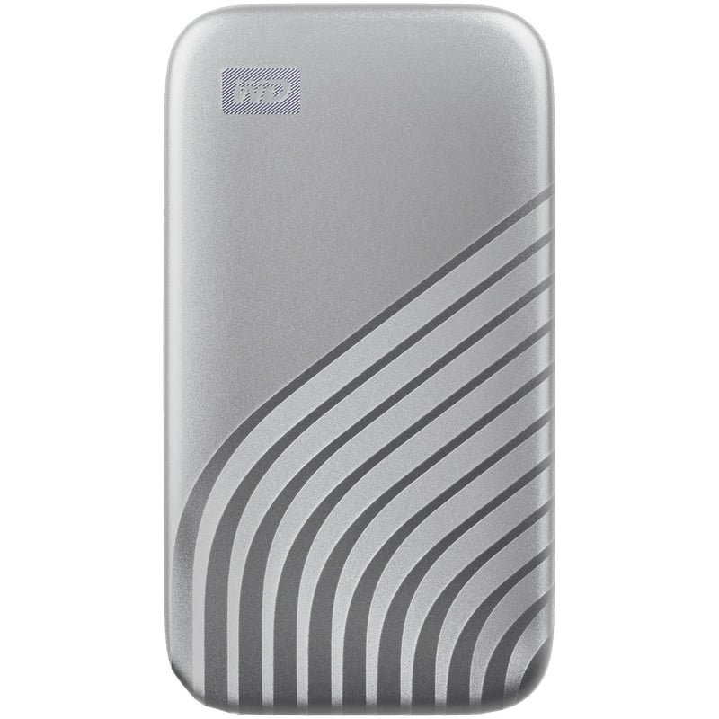 WD My Passport WDBAGF0010BSL-WESN 1 TB Portable Solid State Drive - External - Silver - Thumbnail 1