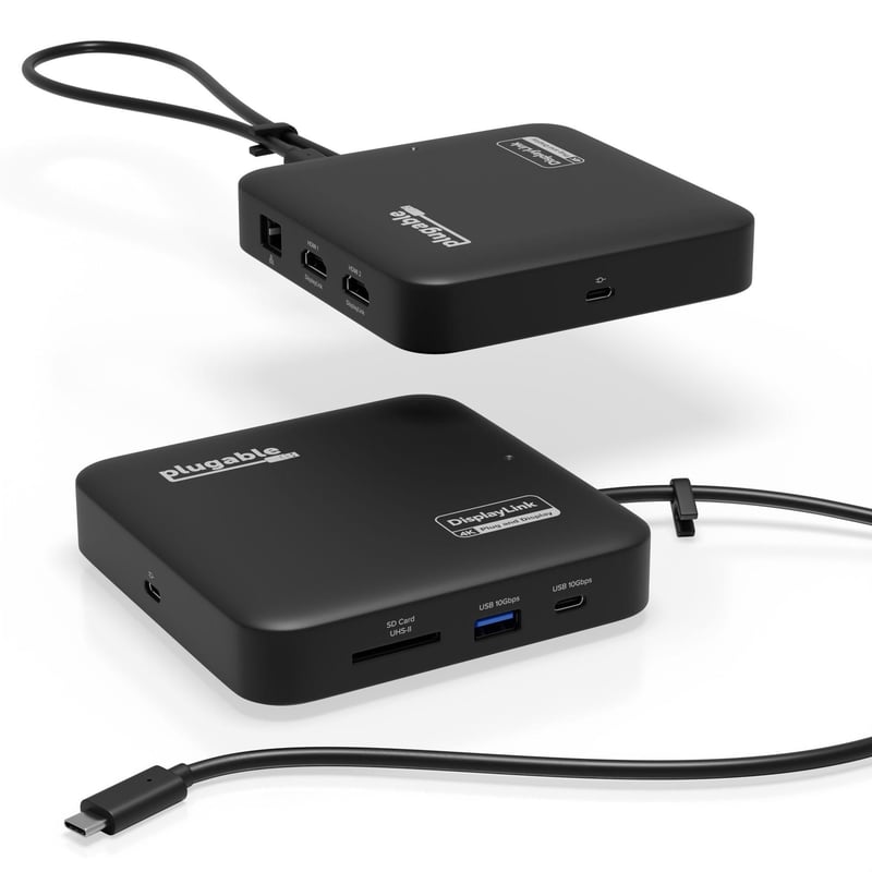 Plugable USB 3.0 or USB C to HDMI Adapter Extends to 4x Monitors, Compatible with Windows and Mac - Thumbnail 1