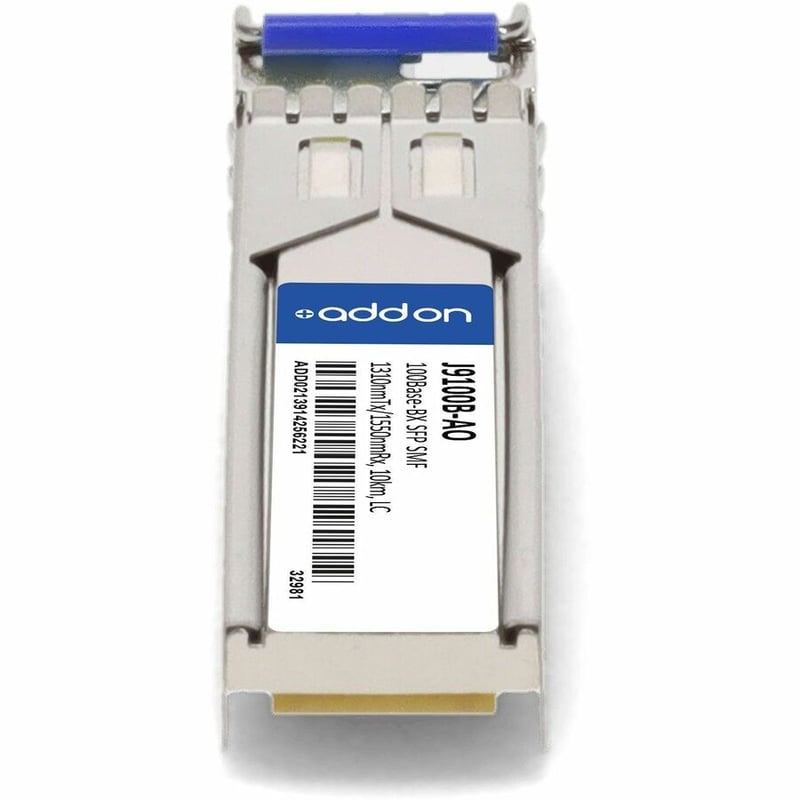 AddOn HP® J9100B Compatible TAA 100Base-BX SFP Transceiver (SMF, 1310nmTx/1550nmRx, 10km, LC, DOM) - Thumbnail 4
