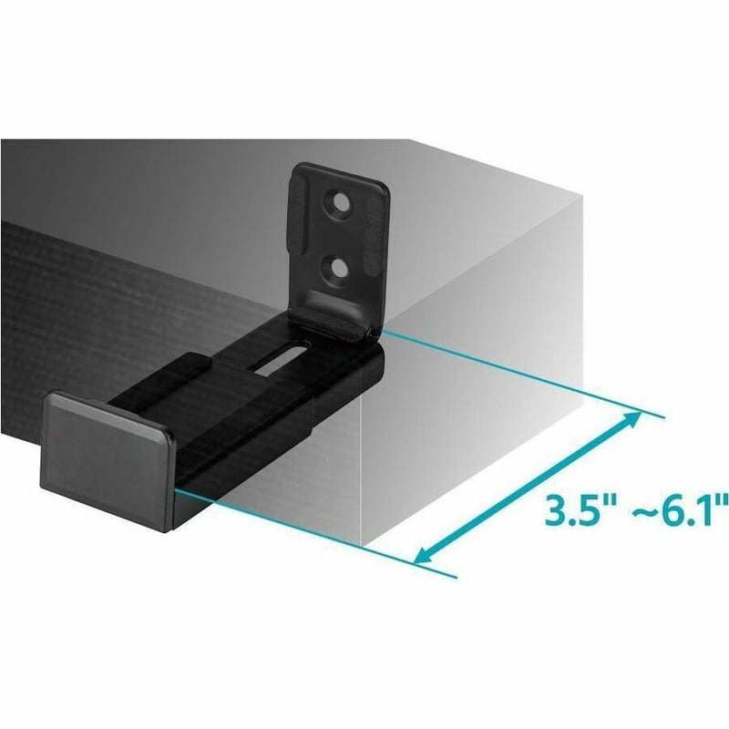 MONOPRICE SOUNDBAR WALL MOUNT BRACKETS DEPTH ADJUSTABLE FITS MOST SOUNDBARS UP T - Thumbnail 3