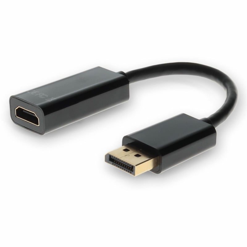 8IN ADAPTER CABLE DISPLAYPORT TO HDMI BLACK ADAPTER - Thumbnail 1