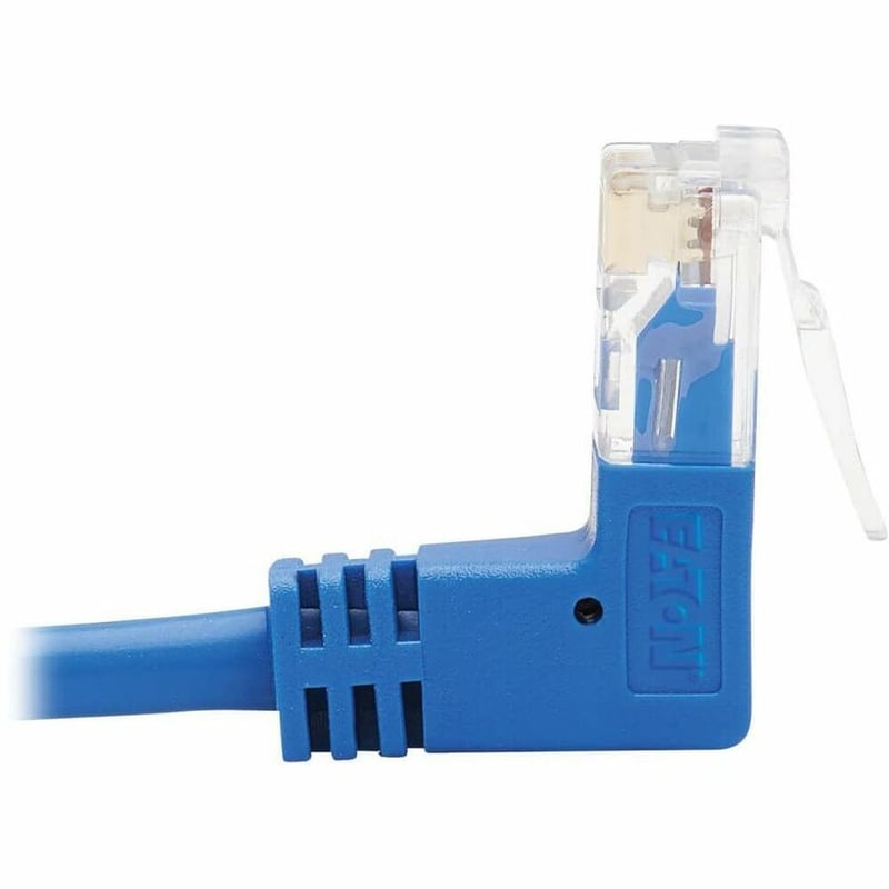 Tripp Lite by Eaton Up-Angle Cat6 Gigabit Molded Slim UTP Ethernet Cable (RJ45 Right-Angle Up M to RJ45 M) Blue 15 ft. (4.57 m) - Thumbnail 4