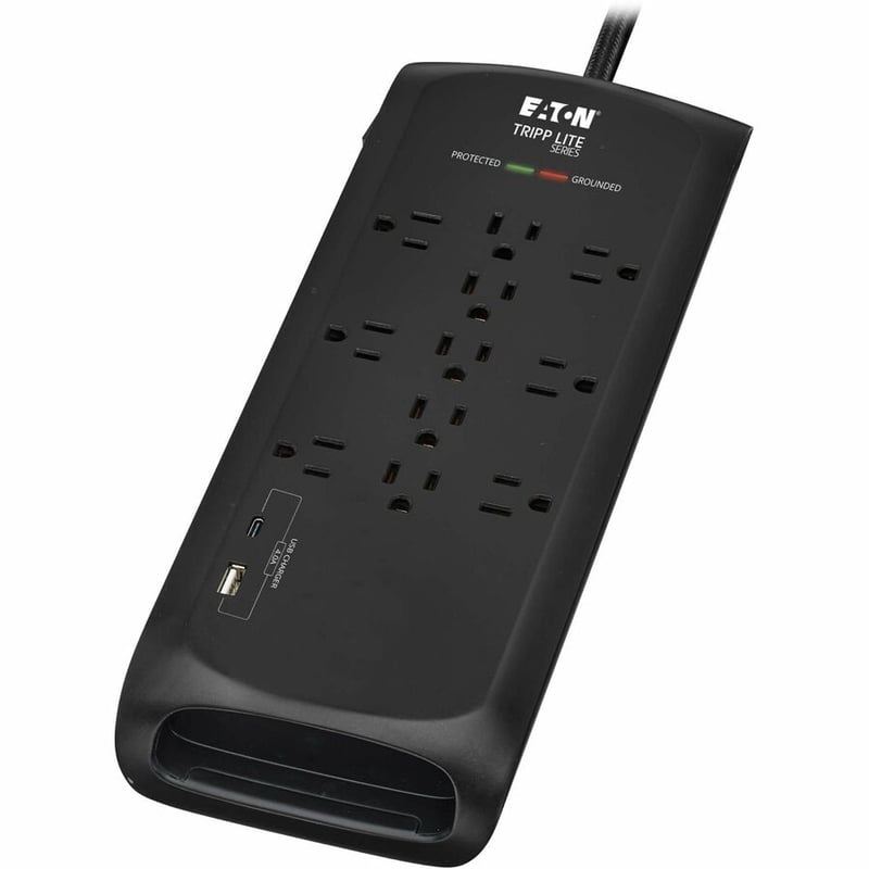 11-OUTLET SURGE PROTECTOR 5-15R 4200J 2 USB CHARGING PORTS 8FT CORD - Thumbnail 5