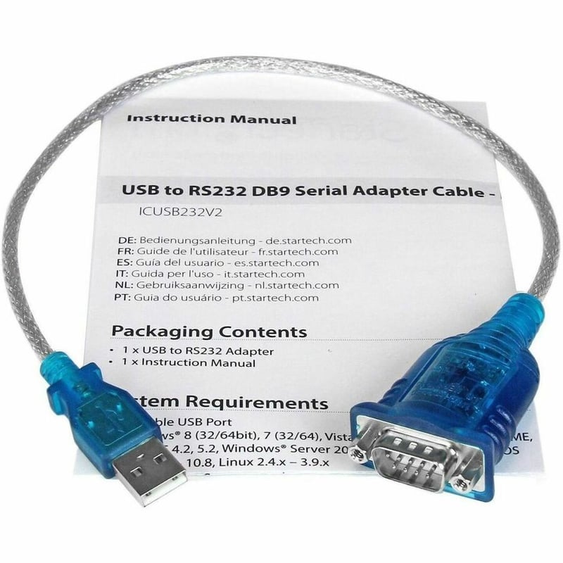 StarTech.com USB to Serial Adapter - Prolific PL-2303 - 1 port - DB9 (9-pin) - USB to RS232 Adapter Cable - USB Serial - Thumbnail 3