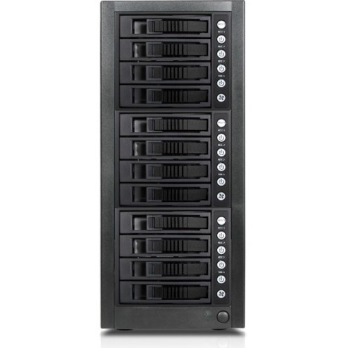 RAIDage JAGE9BT12HDBK Drive Enclosure 12Gb/s SAS, SATA/600 - Mini-SAS HD Host Interface Tower - Black - Thumbnail 1