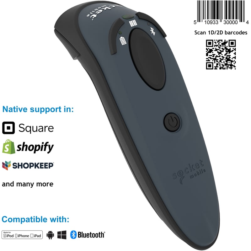 Socket Mobile DuraScan D760, Ultimate Barcode Scanner, DotCode & Travel ID Reader, Gray - Thumbnail 1
