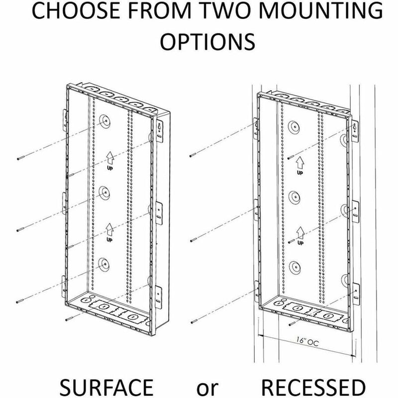 On-Q 42-Inch Plastic Media Enclosure - Media Box with No Cover - Thumbnail 5