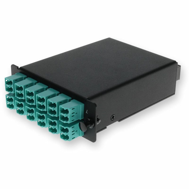 AddOn 4-Bay Cassette 3x 12-Fiber MPO In, 12 LC Duplex Out, Multi-mode Duplex OM4 - Thumbnail 1