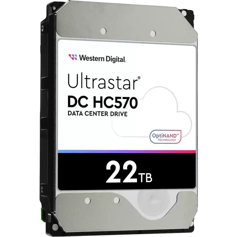 WD Ultrastar DC HC570 0F48155-20PK 22 TB Hard Drive - 3.5" Internal - SATA (SATA/600) - Conventional Magnetic Recording (CMR) Method - Thumbnail 2