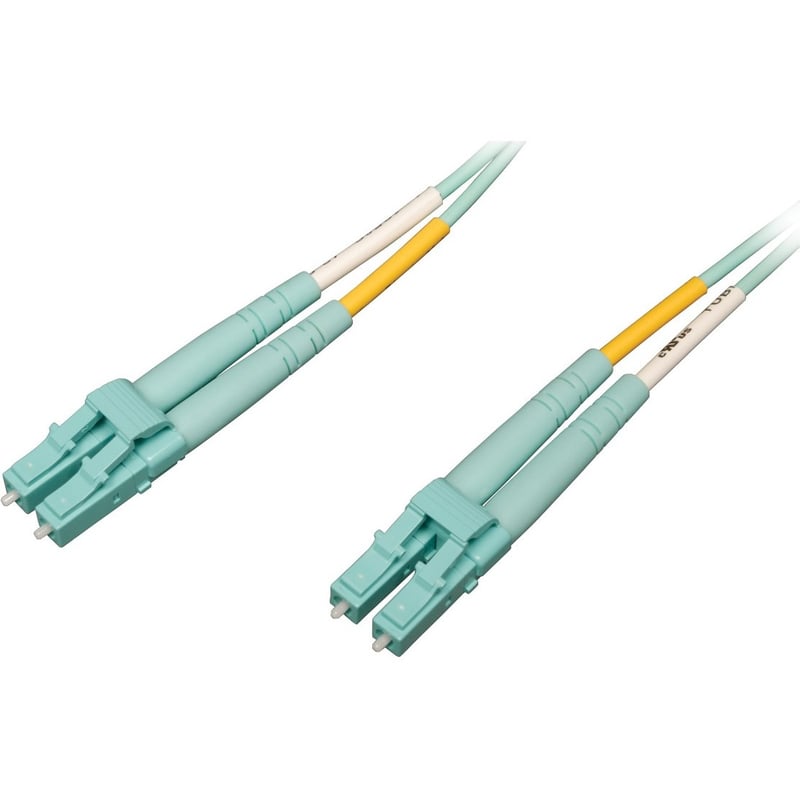 Eaton Tripp Lite Series 100G Duplex Multimode 50/125 OM4 LSZH Fiber Optic Cable (LC/LC), Aqua, 25 m