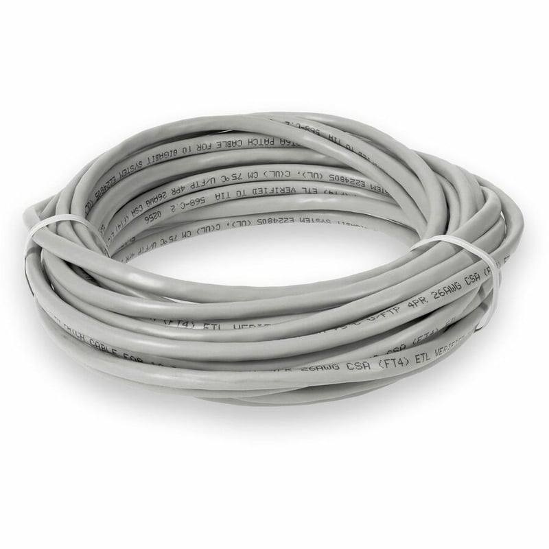AddOn 50ft White CAT 6A Shielded PVC Ethernet Cable Snagless Easy Clear Boot RJ-45 M/M - Thumbnail 4