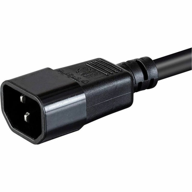 MONOPRICE POWER CORD - IEC 60320 C14 TO IEC 60320 C19 14AWG 15A/1875W SJT 100-25 - Thumbnail 3