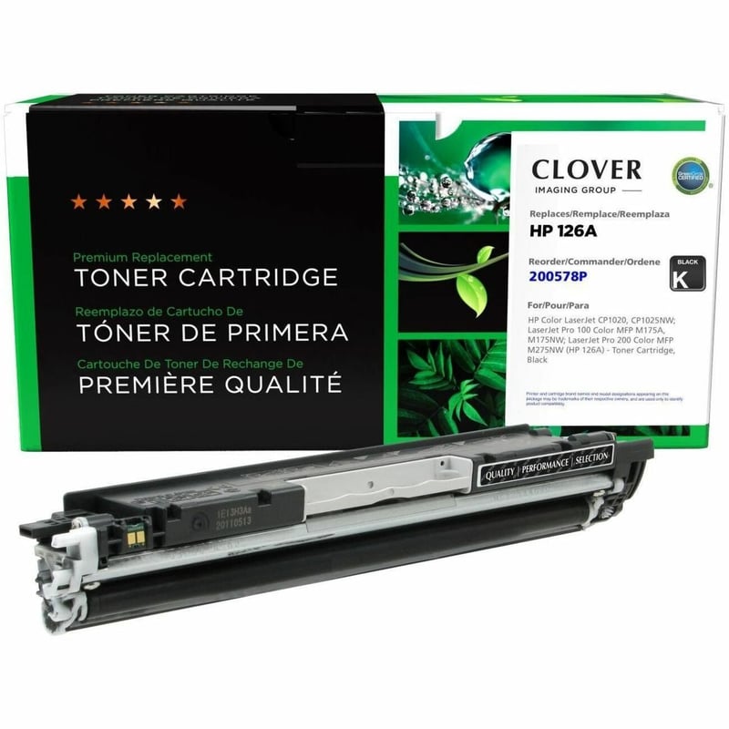 Clover Imaging Remanufactured Black Toner Cartridge for HP 126A (CE310A) - Thumbnail 1