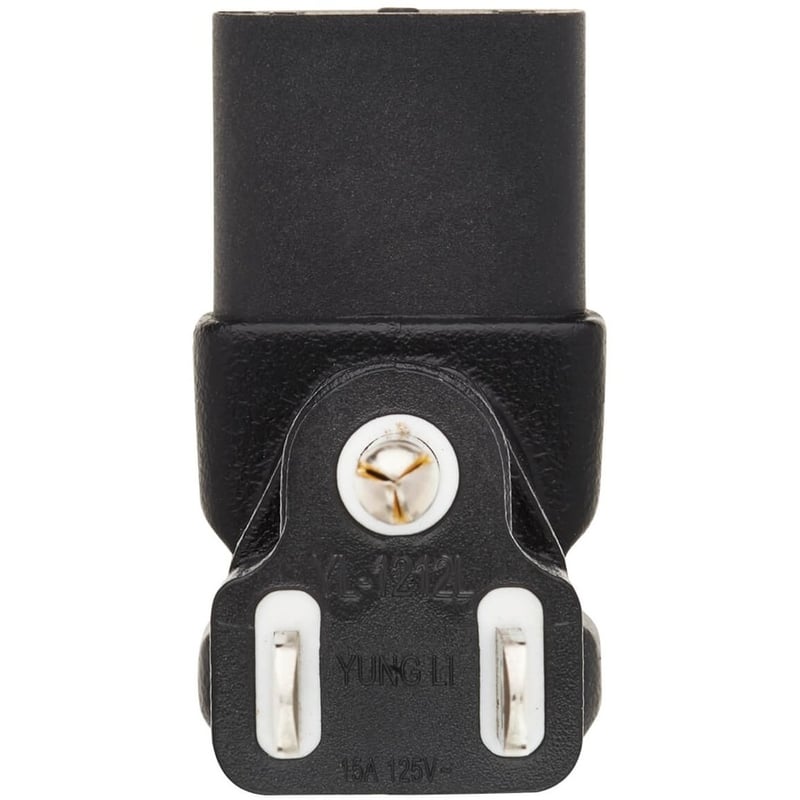 Tripp Lite by Eaton Computer Power Cord Adapter NEMA 5-15P to Down Angle C13 - 10A 125V Black - Thumbnail 3