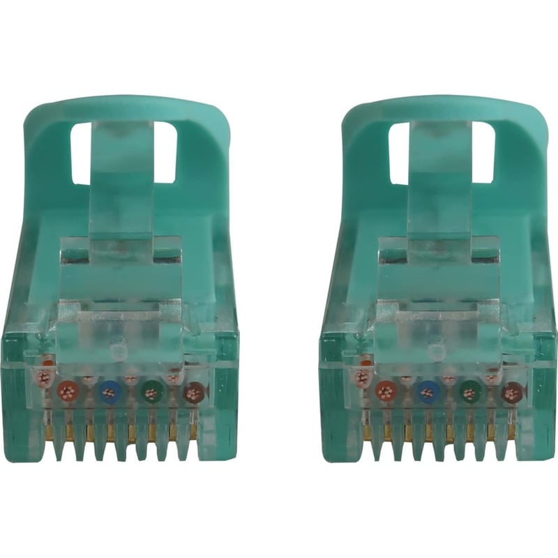 Eaton Tripp Lite Series Cat6a 10G Snagless Molded UTP Ethernet Cable (RJ45 M/M), PoE, Aqua, 50 ft. (15.2 m) - Thumbnail 3